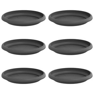 vidaXL Ringikujuline Lilletaldrik 6 pcs Must &Oslash; 15,5 x 2 cm Plastmass