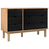 vidaXL Sahtlib&uuml;roo OTTA Must 111 x 43 x 73,5 cm Toekas m&auml;nnipuit