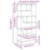 vidaXL Raamatukapp Vana puit 81 x 36 x 176 cm Tehispuit