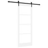 vidaXL Libisev uks Valge 83 x 211 cm Soe m&auml;nnipuit ja klaas