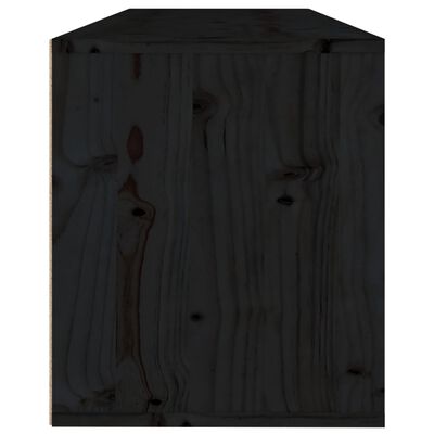 vidaXL seinakapp, must, 100x30x35 cm, männipuit