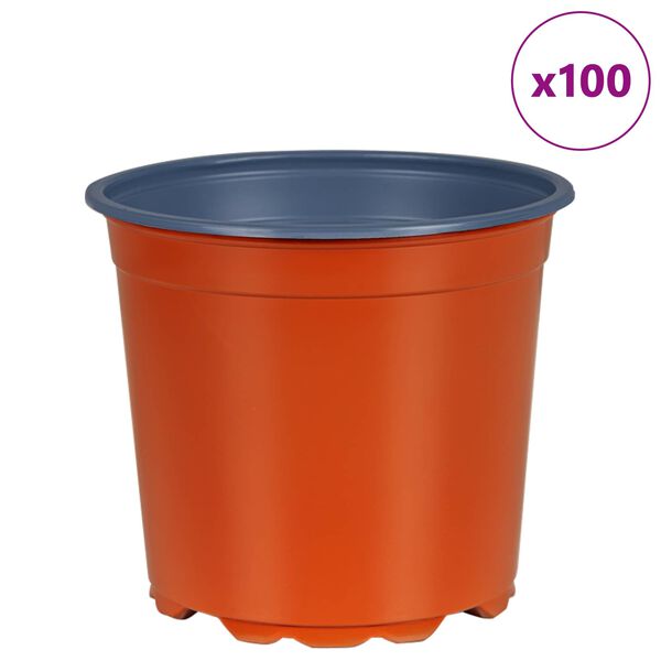 vidaXL Lillepott 100 pcs Keraamiline &Oslash; 15 x 13 cm Plastmass