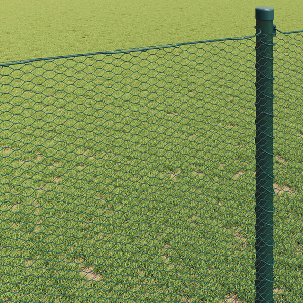 vidaXL Heksagonaalne tara Roheline 1,4 x 10 m PVC