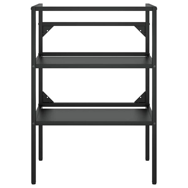 vidaXL vannitoa valamuraam, must, 59 x 38 x 83 cm, raud