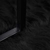 vidaXL Faux Lambanaha Vaip Tafalla Must &Oslash; 120 cm Pol&uuml;ester