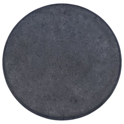 vidaXL lauaplaat, must, Ø 60 x 2,5 cm, marmor