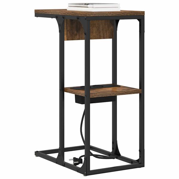 vidaXL &Ouml;&ouml;lambi kapp Suitsetatud tamm 41,5 x 26 x 60,5 cm Tehispuit