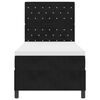 vidaXL LED Box Spring Voodi madratsiga peaga Must 100 x 200 cm kangas