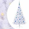 vidaXL Tehisj&otilde;ulupuu koos 150 LED-iga Valge 150 cm PVC ja teras