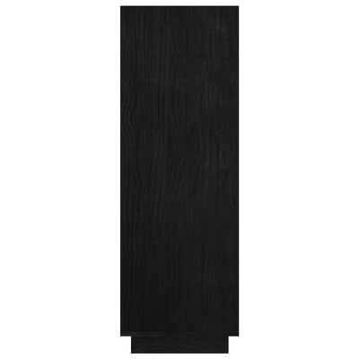 vidaXL raamaturiiul/ruumijagaja, must, 80x35x103 cm, täismännipuit