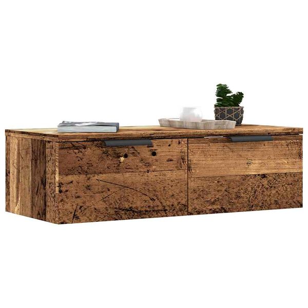 vidaXL Seinakapp Vana puit 68x30x20 cm Engineered Wood
