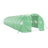 vidaXL kasvuhoone terasraamiga, roheline, 36 m&sup2;, 12x3x2 m