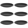 vidaXL Ringikujuline Lilletaldrik 6 tk Must &Oslash; 17,5 x 2 cm Plastmass