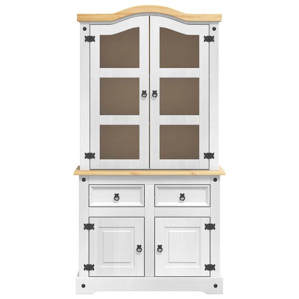 vidaXL K&otilde;ide sahtliga Valge 100 x 48,5 x 179 cm Tahke m&auml;nd