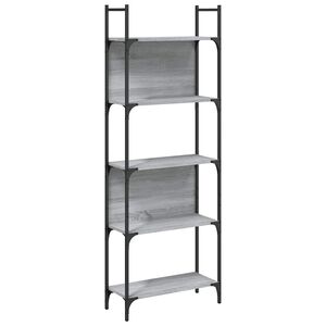 vidaXL raamaturiiul 5-korruseline, hall Sonoma tamm, 60,5x24x166,5 cm