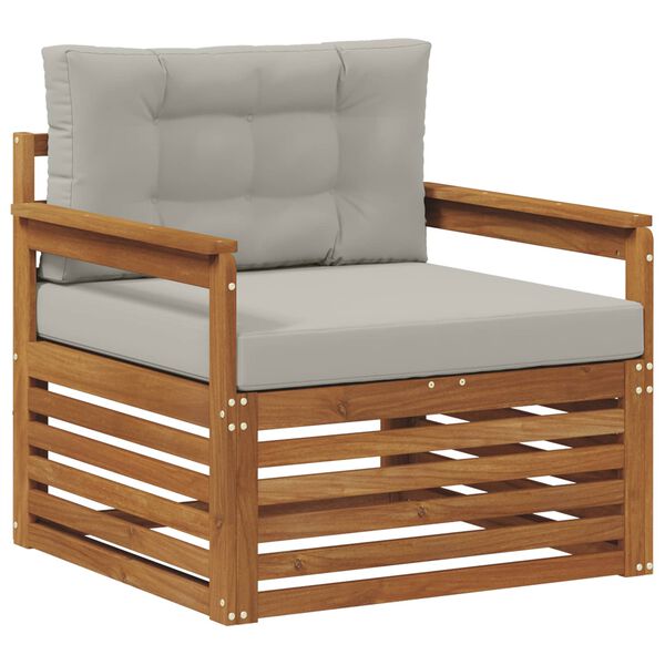 vidaXL V&auml;li diivanikomplekt Tugev akaatsiapuit ja pol&uuml;ester Neutraalne