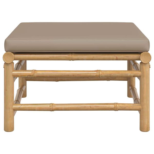 vidaXL aia jalapink pruunikashalli padjaga, bambus