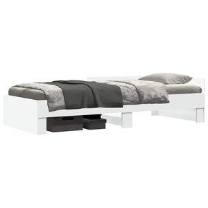vidaXL Peatsiga voodiraam Valge 80 x 200 cm Tehispuit