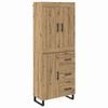 vidaXL K&otilde;rgushein 2 pcs K&auml;sit&ouml;&ouml;puu 69,5 x 34 x 180 cm Tehispuit