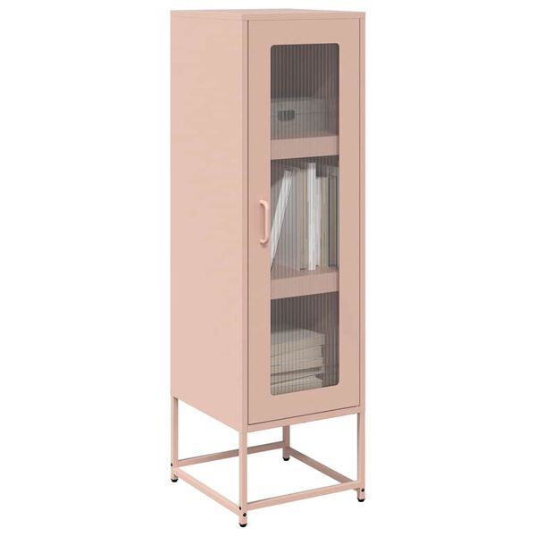 vidaXL Highboard Pink 36x39x123 cm K&uuml;lmvaltsitud teras