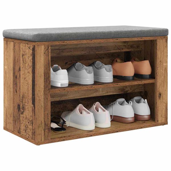 vidaXL Kingariiul riiuliga Vana puit 75 x 35 x 45 cm Tehispuit