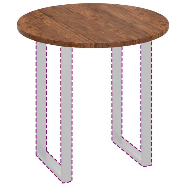 vidaXL Lauda peal Helepruun &Oslash; 80 x 2,5 cm Tugev Tamme Puit