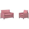 vidaXL Diivanikomplekt 2 pcs Roosa Samet