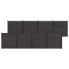 vidaXL Aiapaneel 8 pcs WPC ja Alumiinium Must