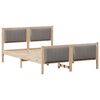 vidaXL Beti raam peaga Pruun ja taupe 135 x 190 cm M&auml;nnipuit