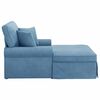 vidaXL Chaise lounge p&ouml;&ouml;ratud &auml;&auml;rega padjaga Sinine 91 x 157 x 91 cm