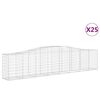 vidaXL kaarekujulised gabioonkorvid 25 tk, 400x50x80/100 cm, raud
