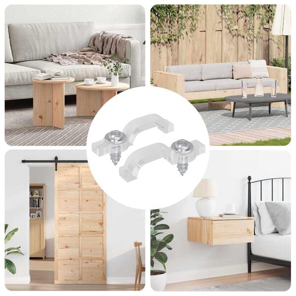 vidaXL LED riba klambrid 2 pcs L&auml;bipaistev 2 x 1 x 0.5 cm