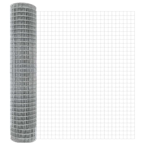 vidaXL Euroopa aed Hõbedane 1.5 x 10 m Kuumtsinkitud raud