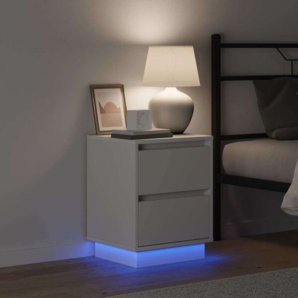 vidaXL Öölambi kapp sahtliga Valge 39 x 34,5 x 50 cm Tehispuit