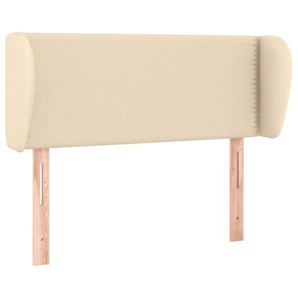 vidaXL voodipeats servadega, kreemjas, 103x23x78/88 cm, kangas