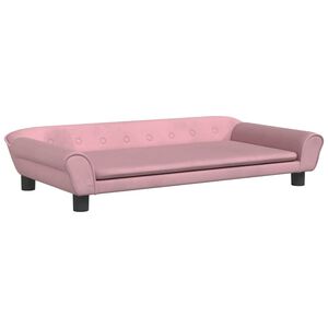vidaXL koeravoodi, roosa, 100 x 50 x 21 cm, samet