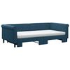 vidaXL diivanvoodi v&auml;ljat&otilde;mmatava osaga, sinine, 100x200 cm, samet