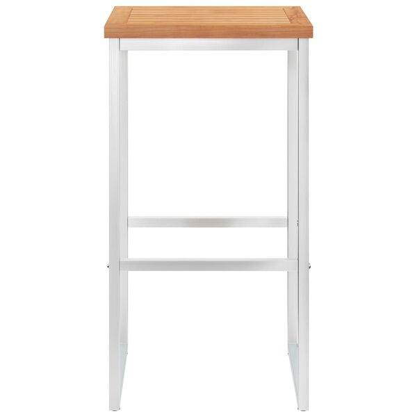 vidaXL aiatoolid, 2 tk, toekas tiikpuu ja roostevaba teras