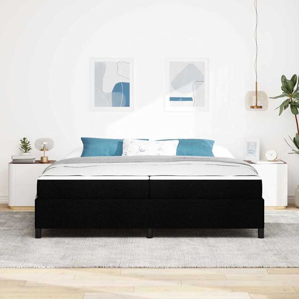 vidaXL Karbi vedrumadrats madratsiga Must 200 x 200 cm kangas