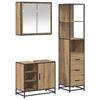 vidaXL Vannitoa m&ouml;&ouml;bleset 3 tk K&auml;sit&ouml;&ouml;puu 65 x 33 x 60 cm Tehispuit