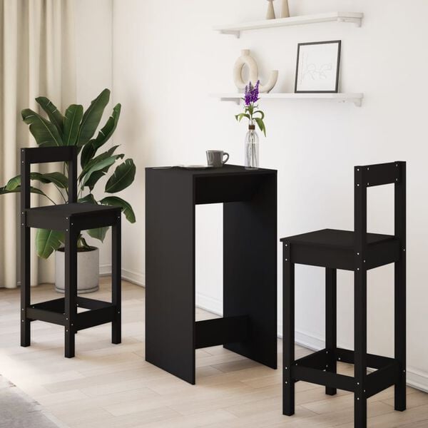 vidaXL baarilaud, must, 51 x 50 x 103,5 cm, tehispuit