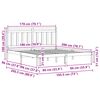 vidaXL Voodi raam Vahapruun 205,5 x 185,5 x 100 cm Kindel m&auml;nnipuidust