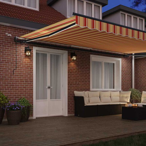 vidaXL Varjudekangas koos Kollane ja oranž 500 × 300 cm Polüester