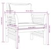 vidaXL 4-osaline aiamööbli komplekt koos patjadega, akaatsiapuit