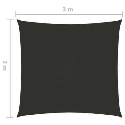 vidaXL oxford-kangast päikesepuri, kandiline, 3 x 3 m, antratsiithall