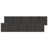 vidaXL Aia komplekt 10 tk 1737 x 186 cm WPC ja Alumiinium Must