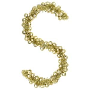 vidaXL Jõulupallide lipuvaks Kuldne 186 cm Polüstüreen