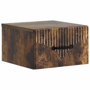 vidaXL Seinale kinnitatav &ouml;&ouml;tis Suitsutatud tamm 34,5 x 33 x 20 cm