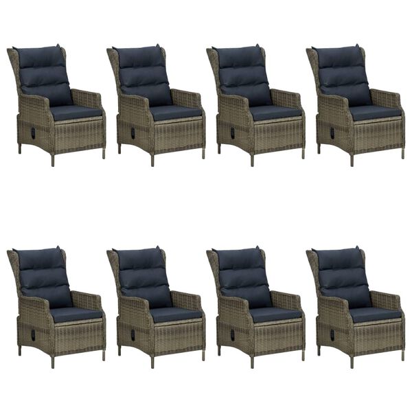 vidaXL 9-osaline aiamööbli söögikomplekt, pruun