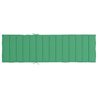 vidaXL päevitustooli padi, roheline, 200x60x3 cm, oxford kangas
